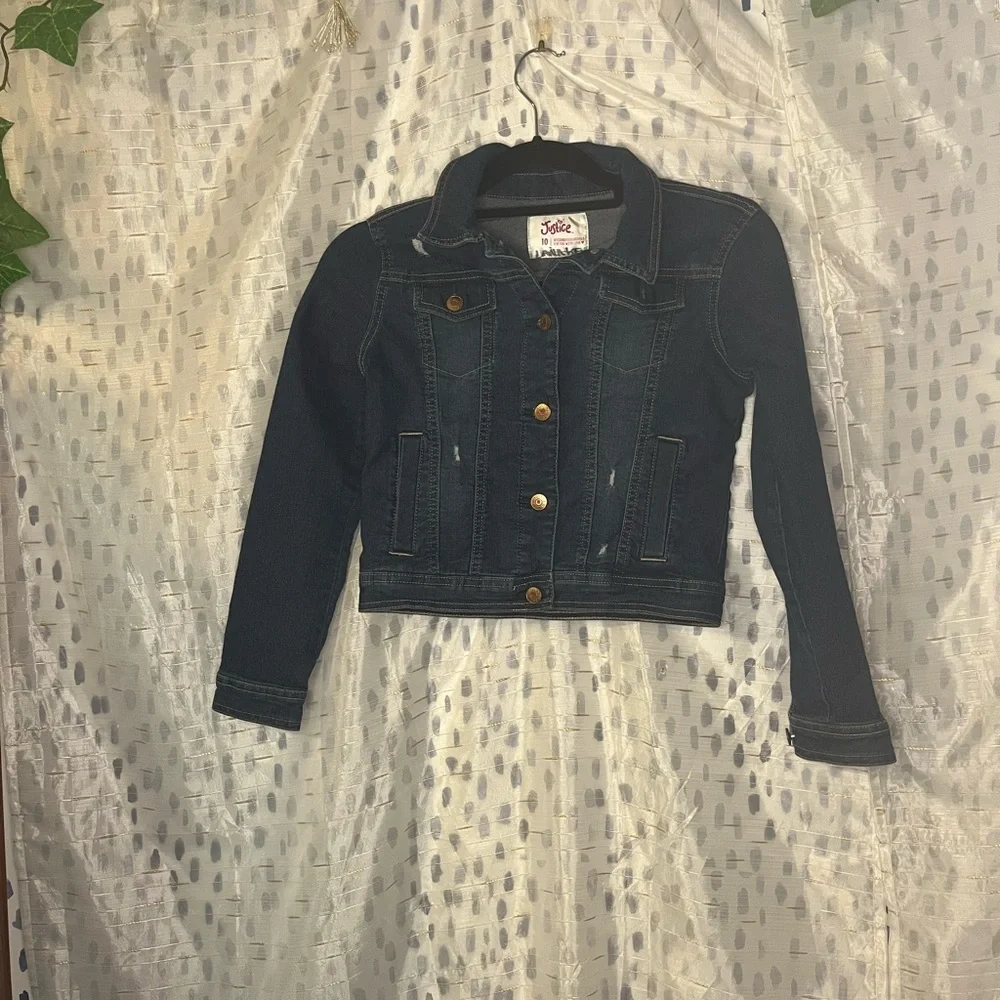Kids‎ Jean jacket Justice brand Size 10